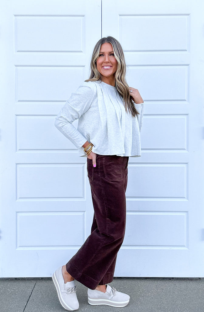 Pleated To Perfection Top Clothing Peacocks & Pearls   