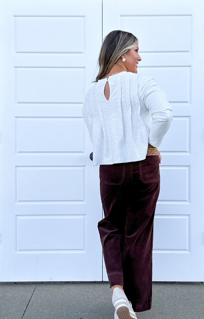 Pleated To Perfection Top Clothing Peacocks & Pearls   