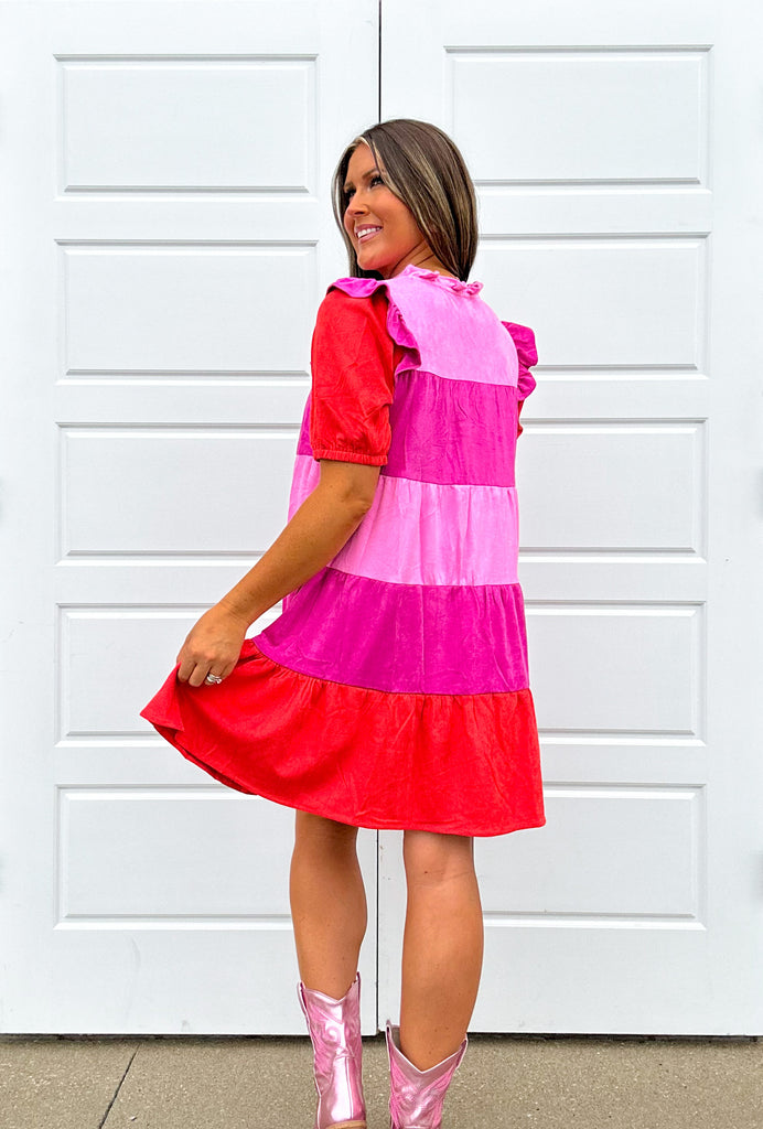 Show-Stopping Suede Dress Clothing Peacocks & Pearls   