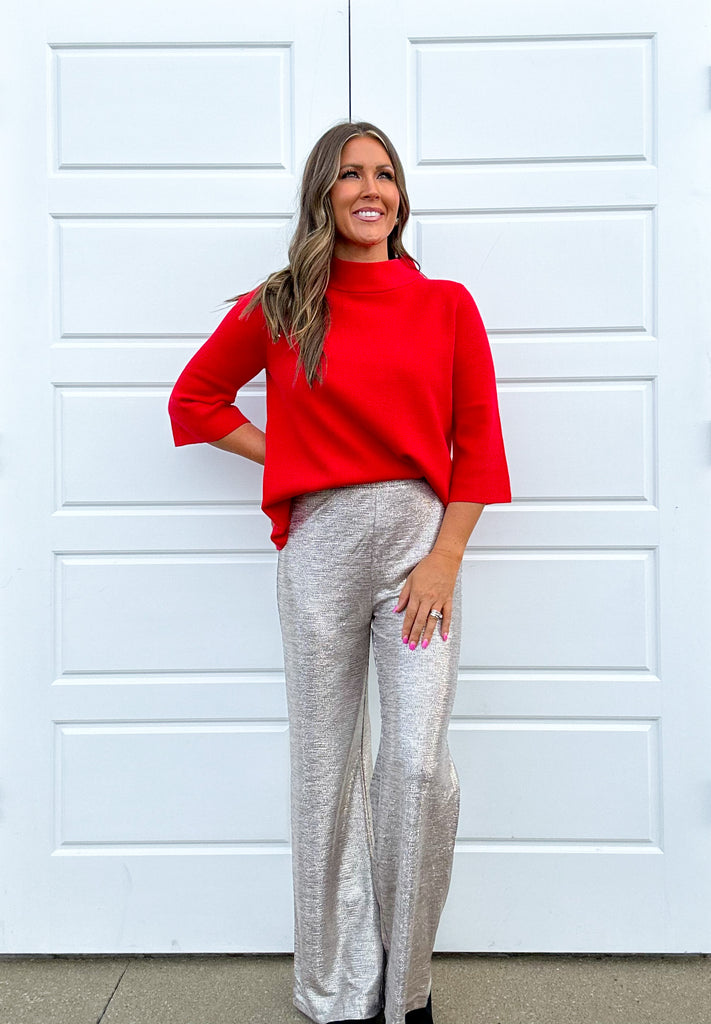 Something Extra Sweater Clothing Peacocks & Pearls Red S 