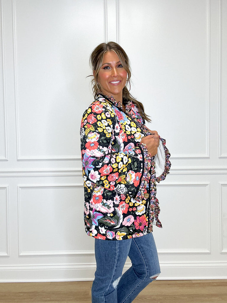 Cottage Floral Quilted Jacket Clothing Peacocks & Pearls   