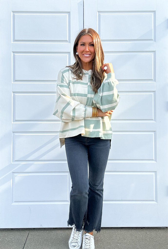 The Story Goes Top Clothing Peacocks & Pearls Sage S 