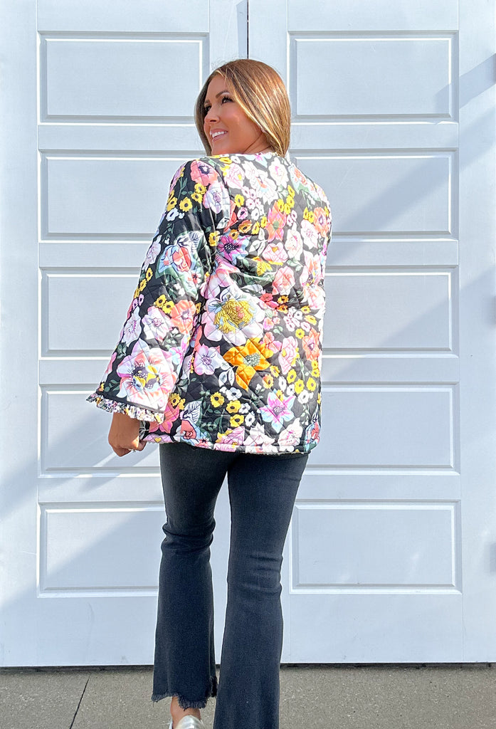 Cottage Floral Quilted Jacket Clothing Peacocks & Pearls   
