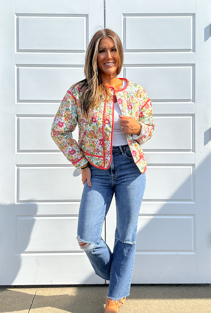 What I Need Jacket Clothing Peacocks & Pearls Floral S 