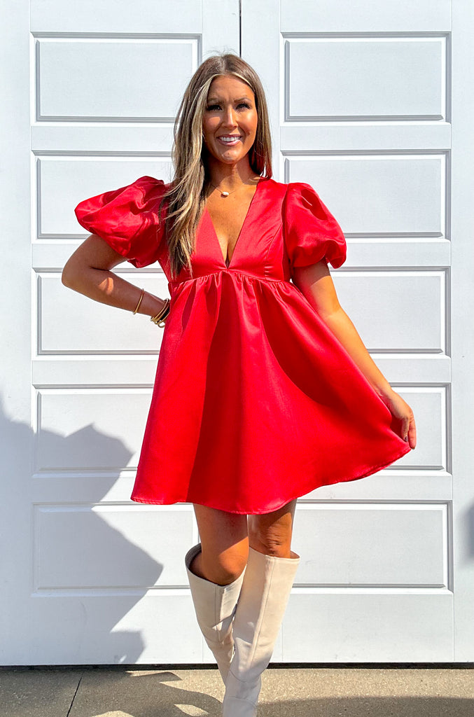 Steady Heart Mini Clothing Peacocks & Pearls Red S 