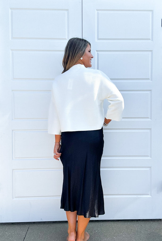 Darlene Satin Skirt Clothing Peacocks & Pearls   