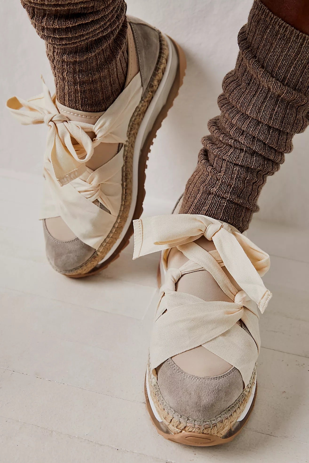 Free People Collection Chapmin Espadrille Sneaker Ivory 39