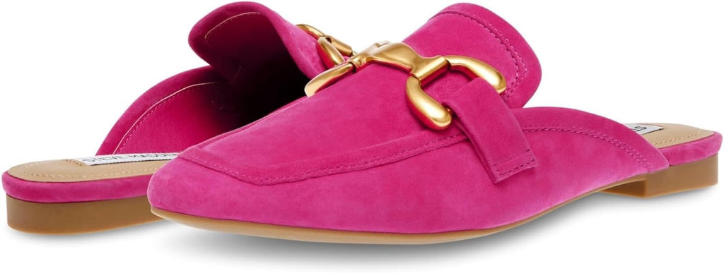 Fortunate Mule Shoes Peacocks & Pearls Pink Suede 6 