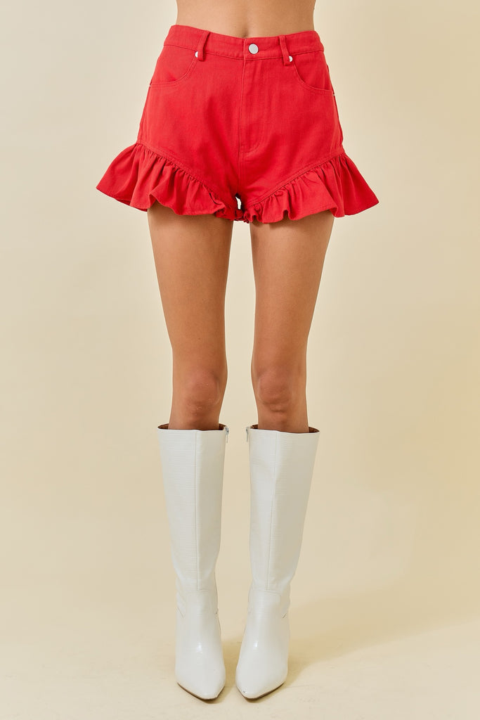 All For You Shorts Clothing Peacocks & Pearls Red S