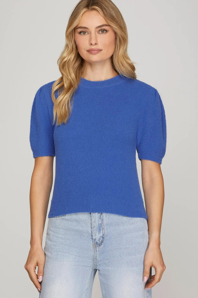 Run The Ball Sweater Clothing Peacocks & Pearls Blue S