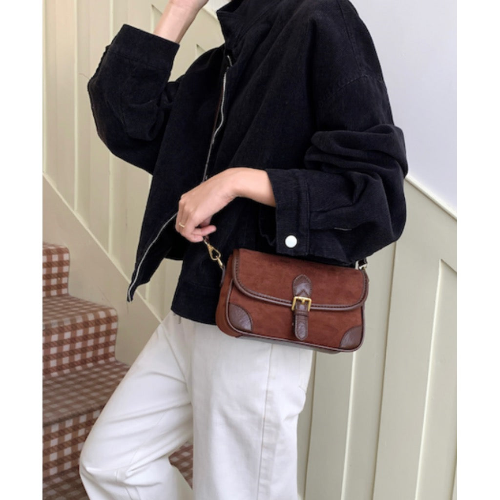 The Verona Saddle Bag Bags Peacocks & Pearls Brown