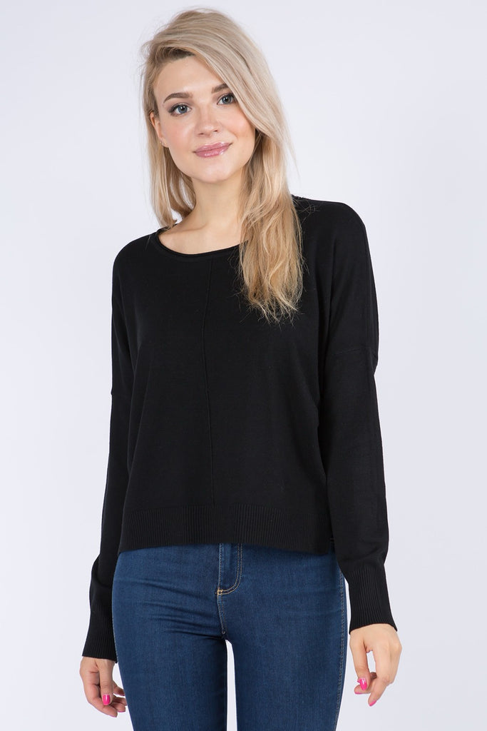 Just Relax Sweater Sale Peacocks & Pearls Black S/M