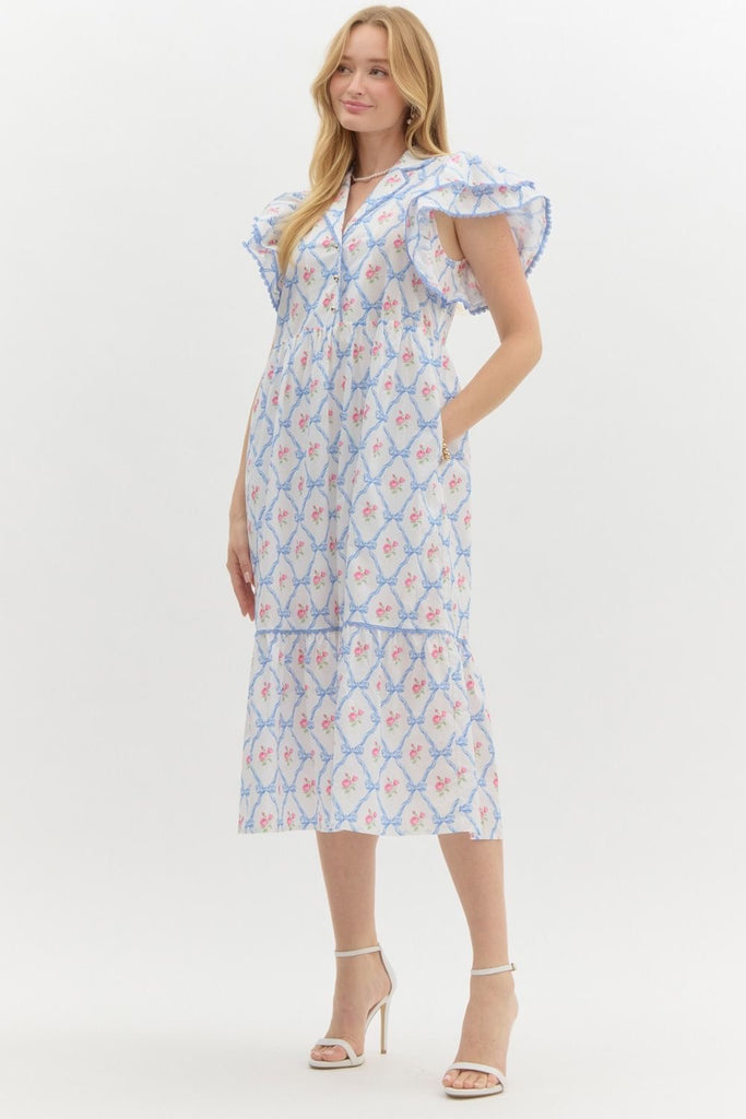 Double Take Midi Clothing Peacocks & Pearls