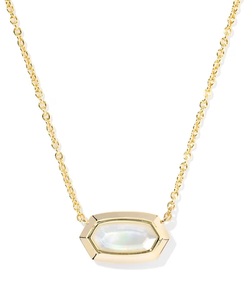Elisa Bezel Necklace Jewelry Kendra Scott Gold