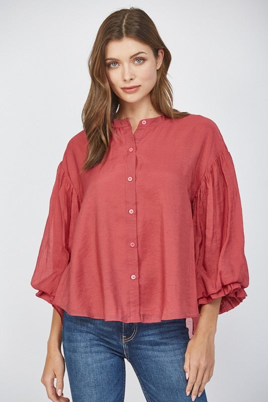 Your Favorite Blouse Clothing Peacocks & Pearls Berry S