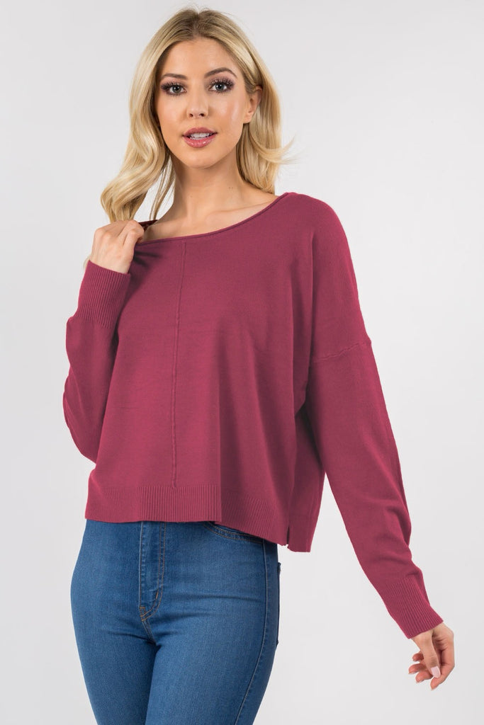 Just Relax Sweater Sale Peacocks & Pearls Rouge S/M