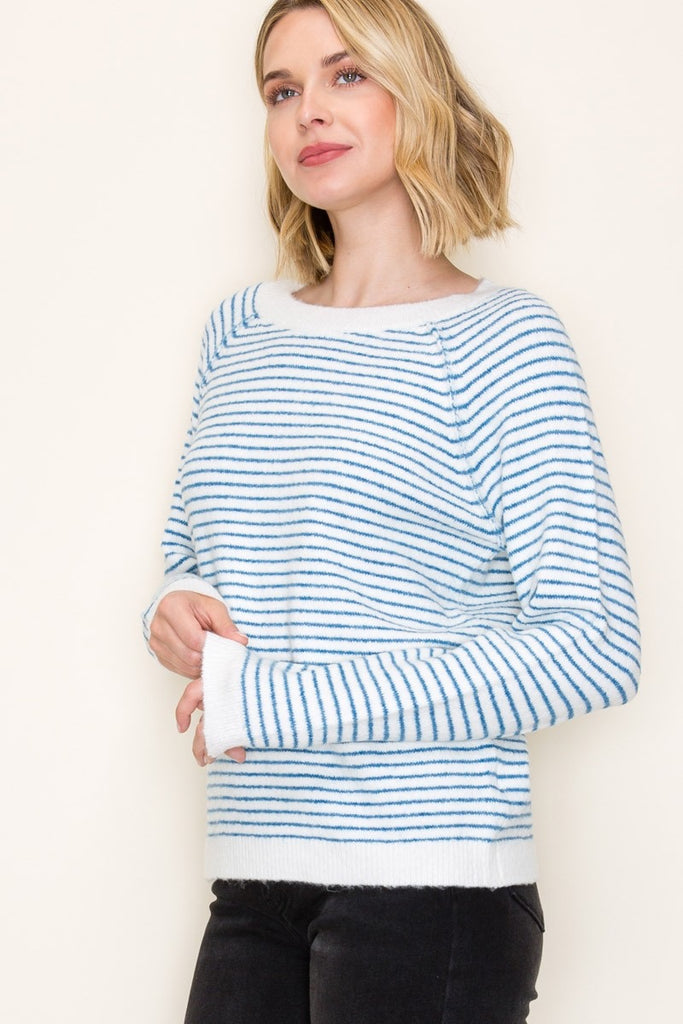 City Girl Stripe Sweater Clothing Peacocks & Pearls