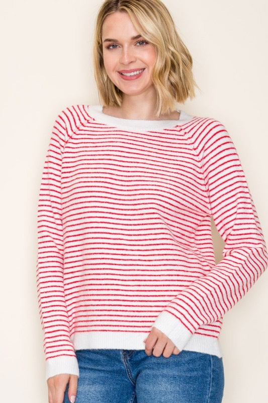City Girl Stripe Sweater Clothing Peacocks & Pearls