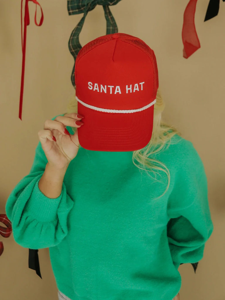 Santa Hat Rope Trucker Clothing Peacocks & Pearls   