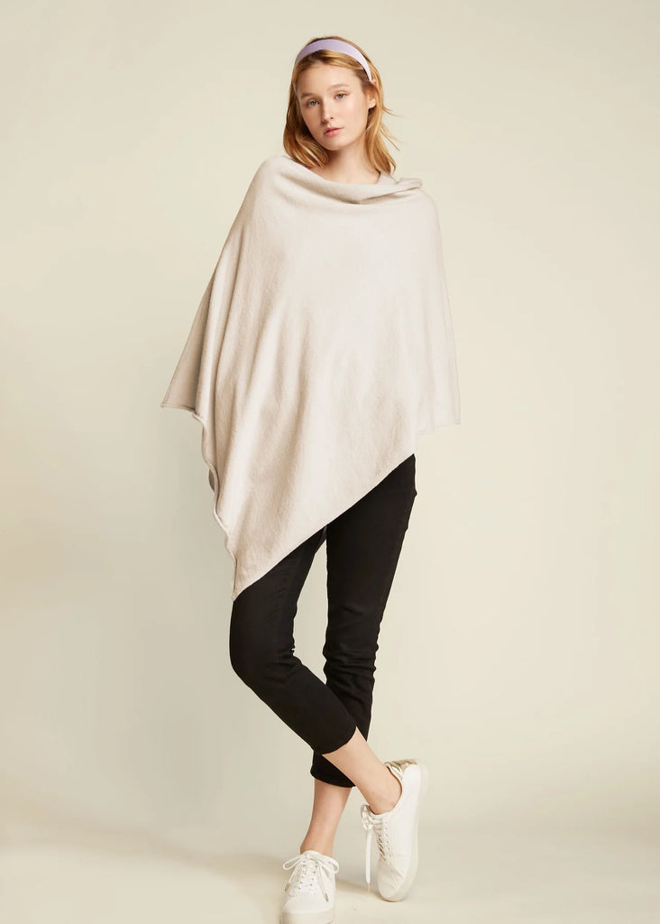 Basic Triangle Poncho Clothing Peacocks & Pearls Cream One Size 