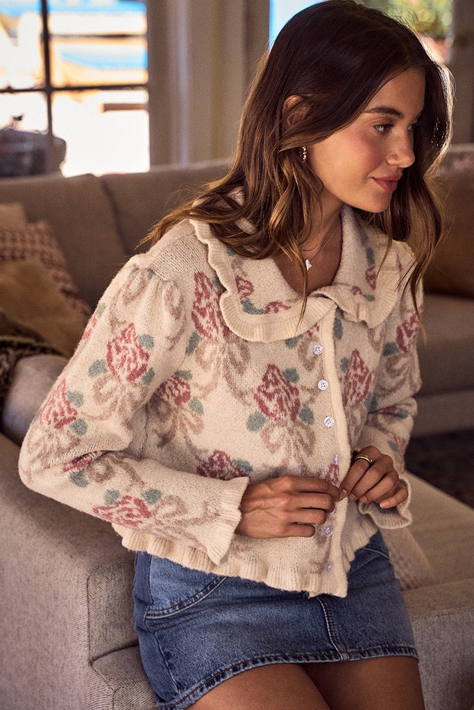 The Rosalie Cardigan Clothing Peacocks & Pearls