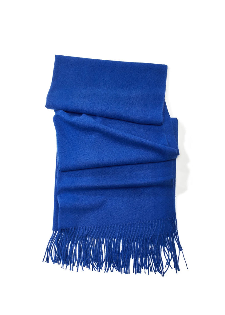 Fringe Scarf Accessories Peacocks & Pearls Royal Blue  