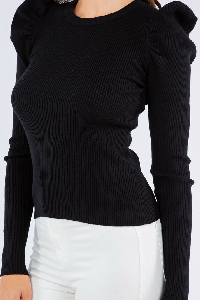 Playful Puff Sleeve Sweater Sale Peacocks & Pearls