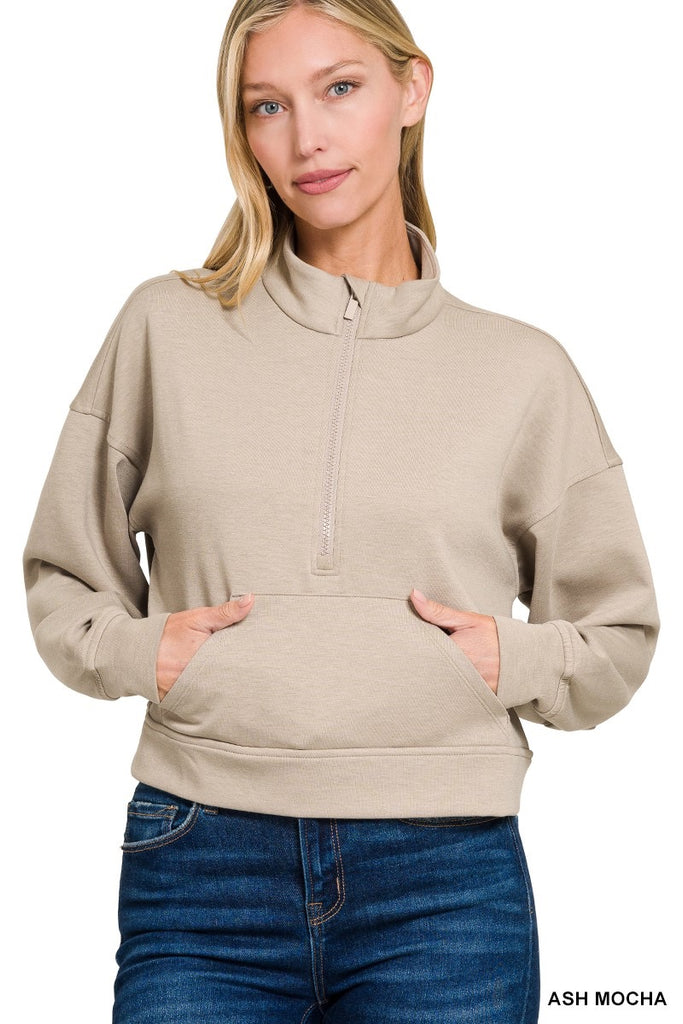With Ease Pullover Clothing Peacocks & Pearls Ash Mocha S
