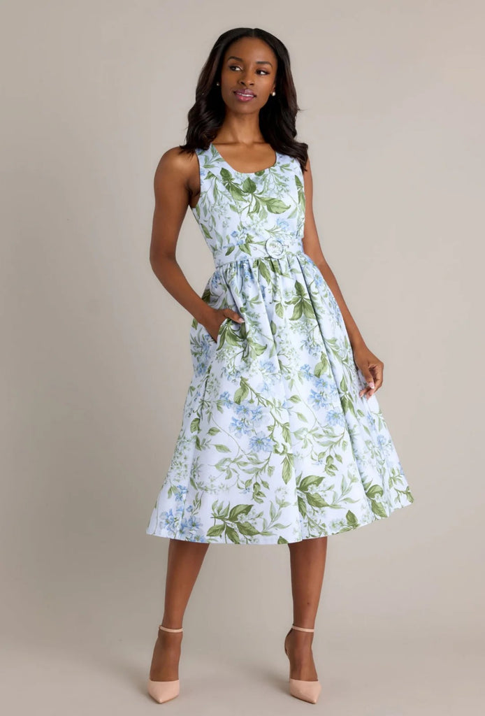 Ava Midi Dress Clothing Peacocks & Pearls
