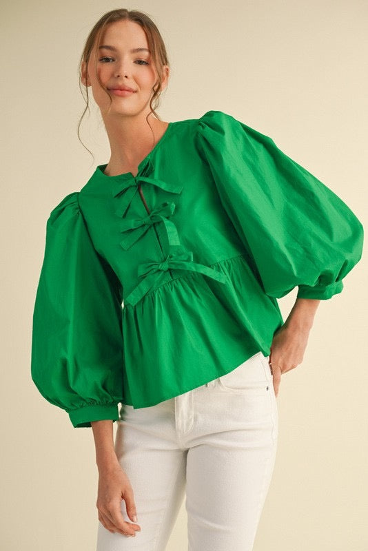 Pretty In Poplin Top Clothing Peacocks & Pearls