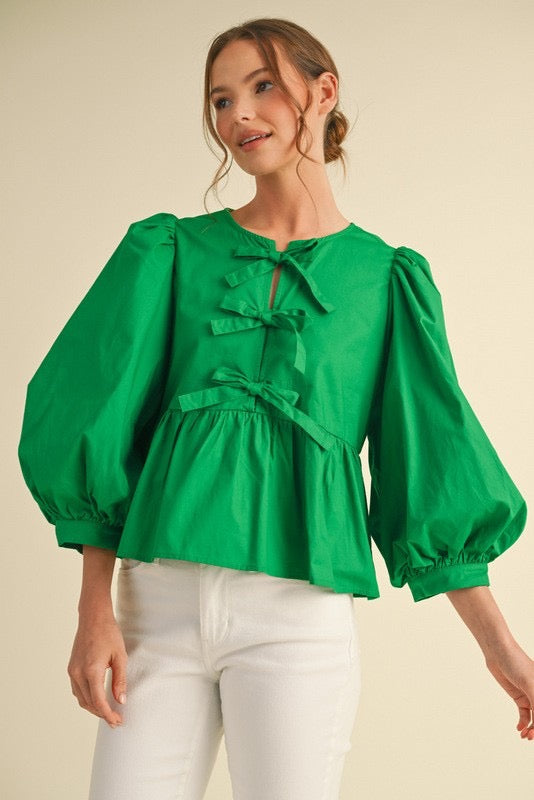 Pretty In Poplin Top Clothing Peacocks & Pearls