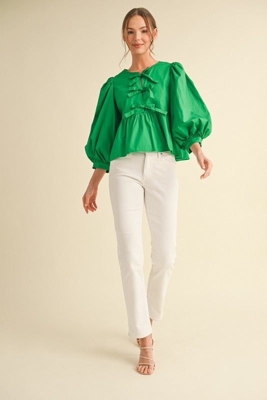 Pretty In Poplin Top Clothing Peacocks & Pearls