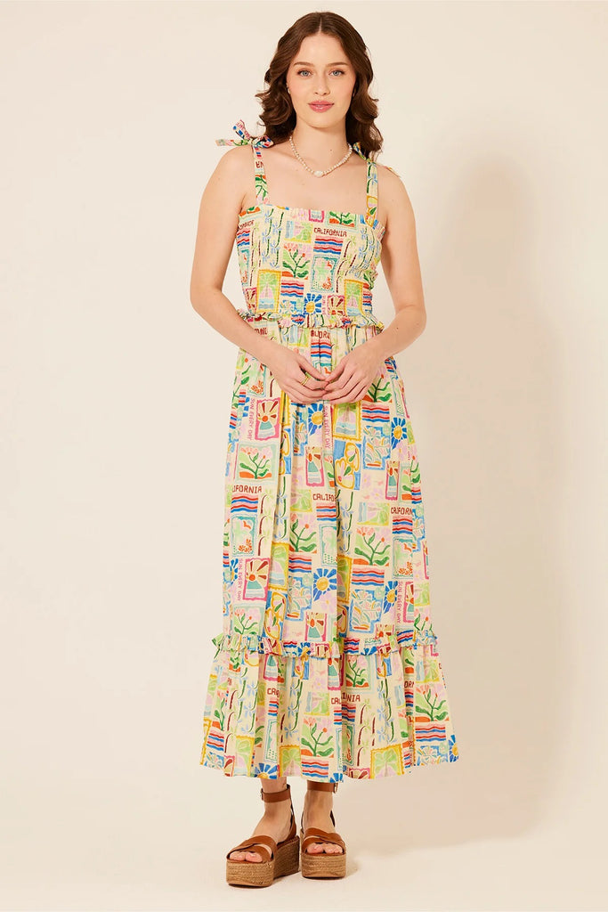 Linda Floral Dress Clothing Peacocks & Pearls