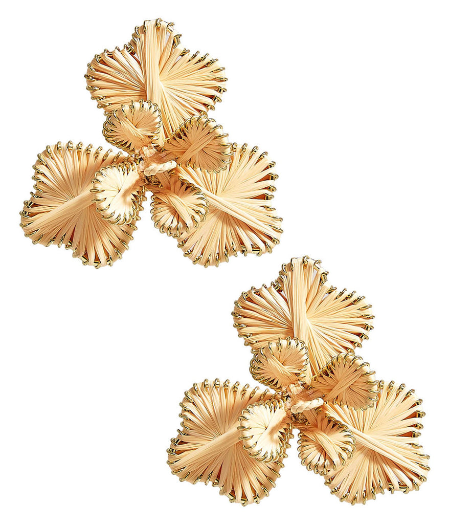 Kaia Raffia Earring Jewelry Peacocks & Pearls Natural  