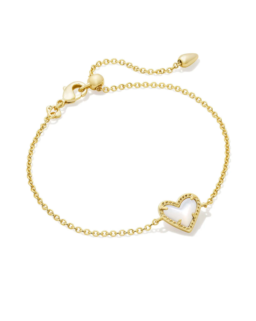 Ari Heart Chain Bracelet Jewelry Kendra Scott Gold Mother of Pearl