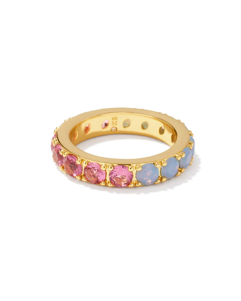 Chandler Band Ring Jewelry Kendra Scott Gold Pink/Blue Mix 6 