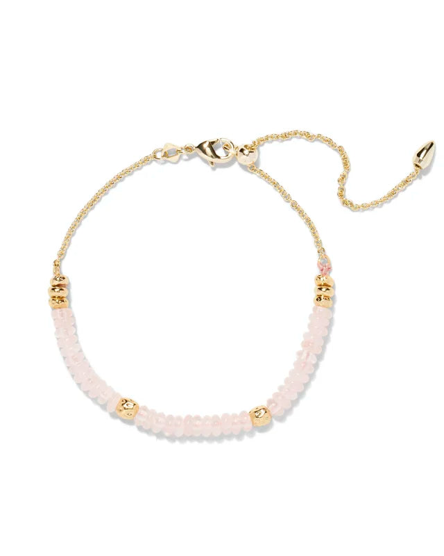 Deliah Delicate Chain Bracelet Jewelry Kendra Scott Gold Rose Quartz  