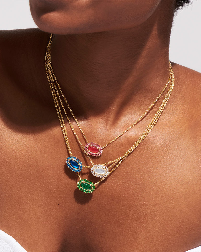 Elisa Crystal Frame Pendant Jewelry Kendra Scott   