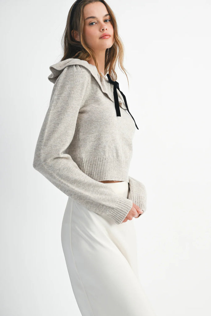 Myra Ruffle Neck Sweater Clothing Peace