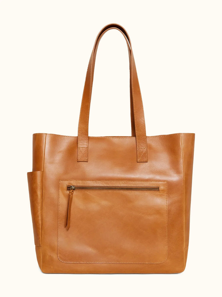 Phebe Soft Tote Bags Peacocks & Pearls Cognac  