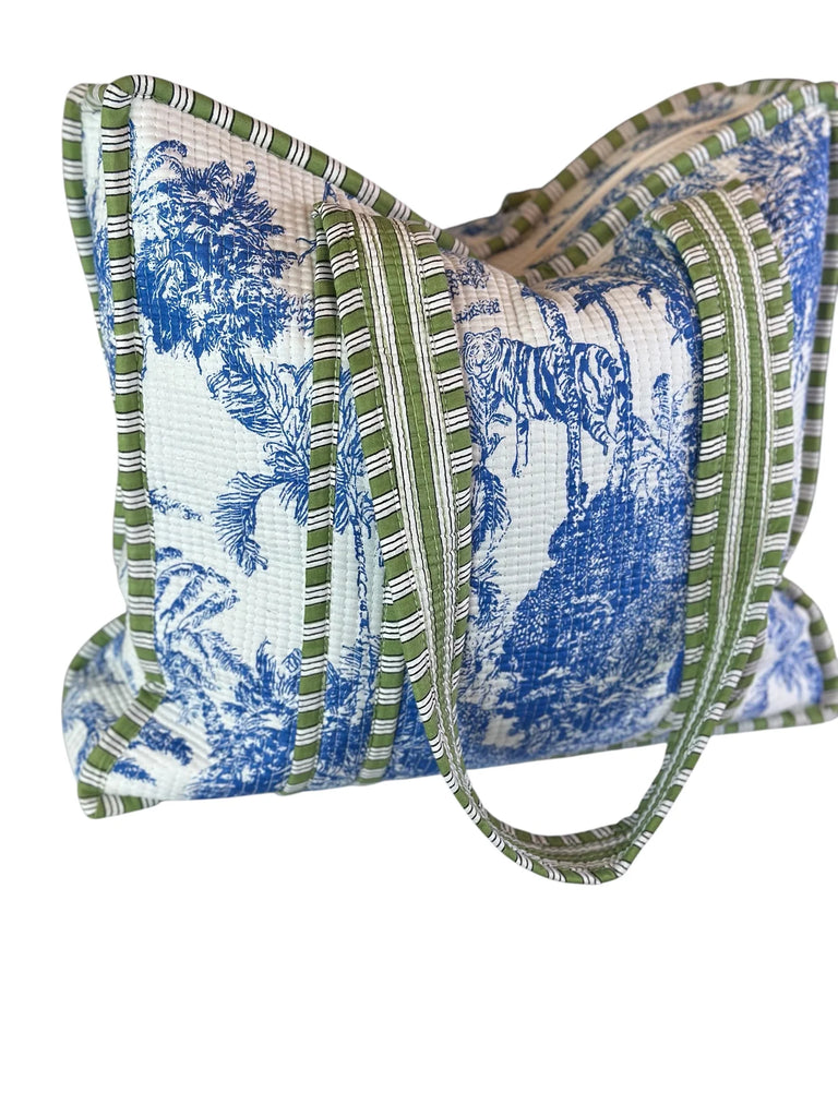 The Jane Quilted Tote Bags Peacocks & Pearls Belle
