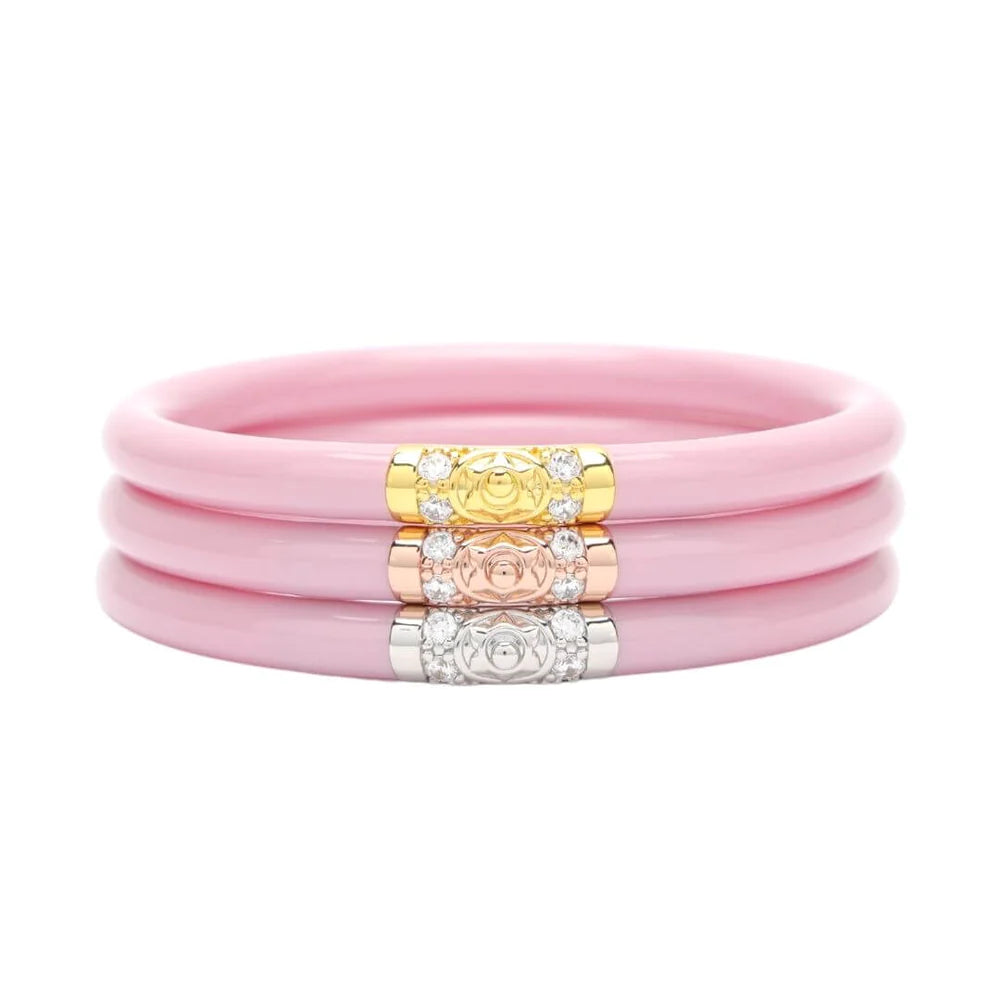 Three Kings All Weather Bangle Jewelry BuDhaGirl Pink S 