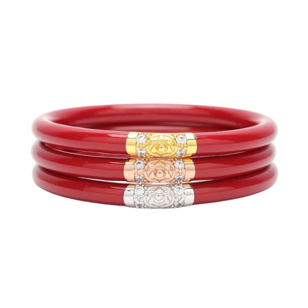 Three Kings All Weather Bangle Jewelry BuDhaGirl Red S 