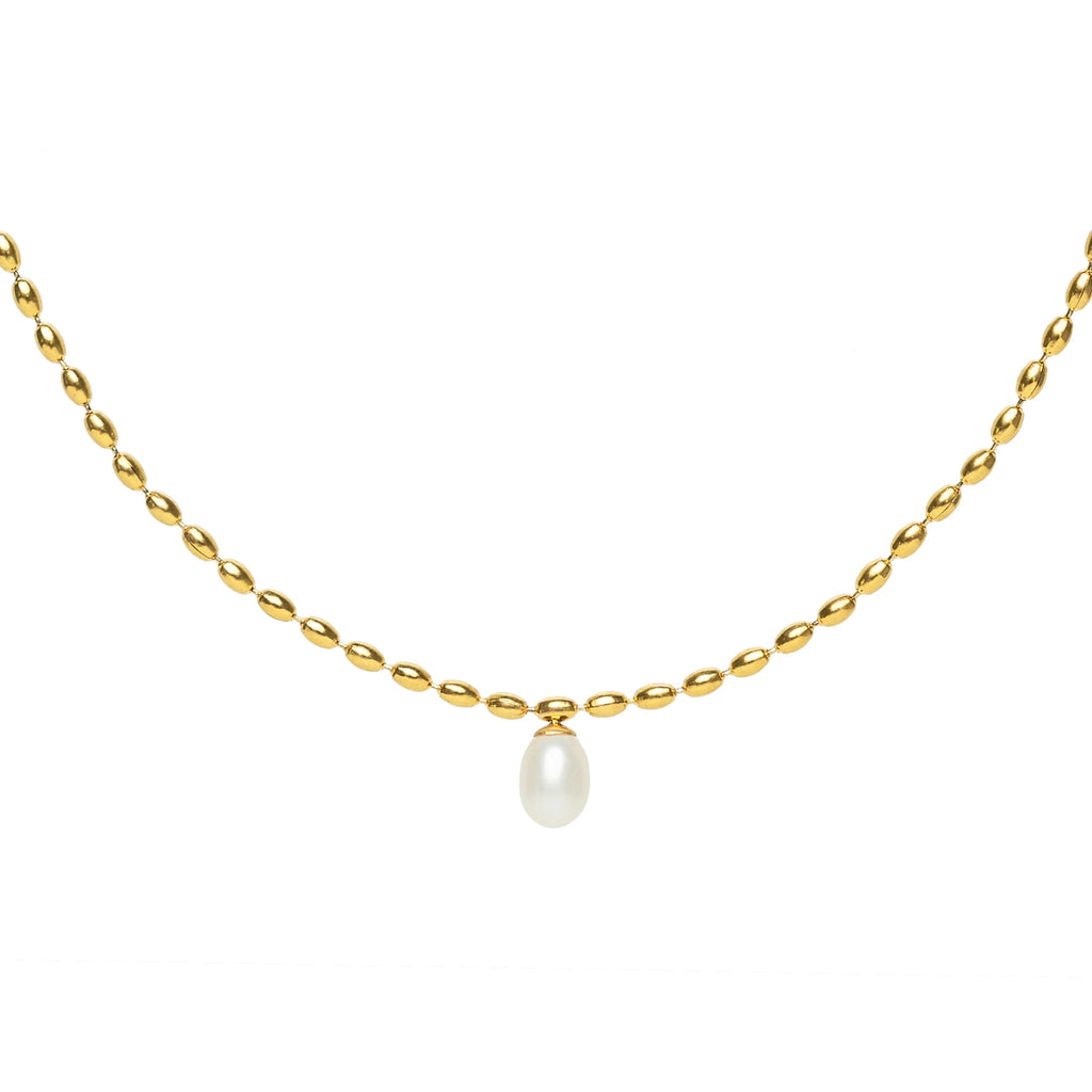 Gold Pearl Pendant Necklace Jewelry Peacocks & Pearls Gold
