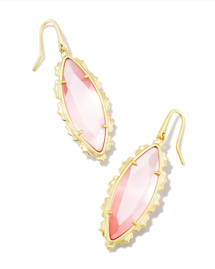 Genevieve Drop Earrings Jewelry Kendra Scott Gold Luster Pink Cat's Eye  