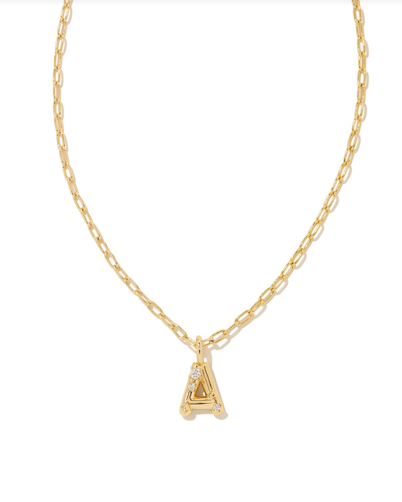 Crystal Letter Pendant Jewelry Kendra Scott Gold A 