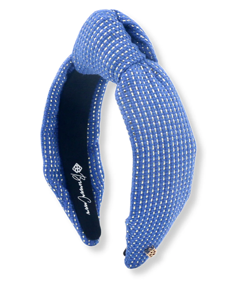 Tweed & Gold Headband Clothing Peacocks & Pearls Blue  
