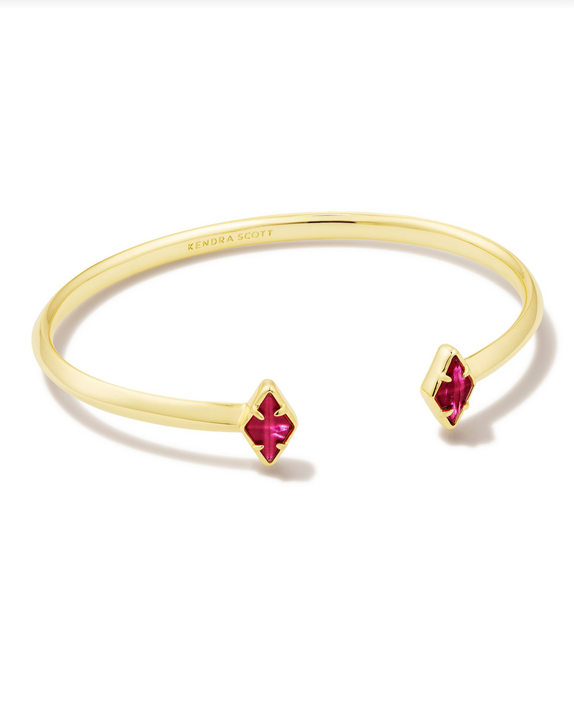 Kinsley Cuff Bracelet Jewelry Kendra Scott Gold Raspberry Illusion  