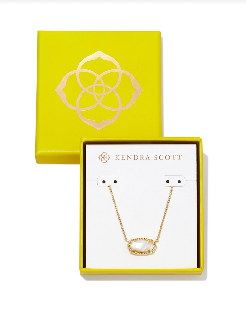 Gift Boxed Elisa Pendant Jewelry Kendra Scott Gold Ivory Mother of Pearl  