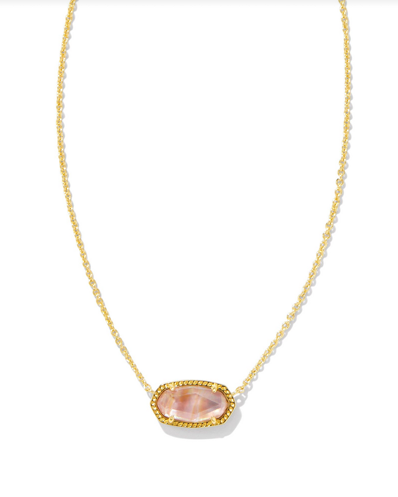 Elisa Necklace Jewelry Kendra Scott Gold Light Pink Abalone  